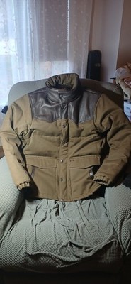 L.L. Bean ''Guilford'' Thinsulate Insulated Puffer Jacket Men's L Leather Trim