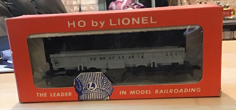 Lionel HO #0301 PRR Unloading Coal Car In Box With Liner, Bin,  No Coal