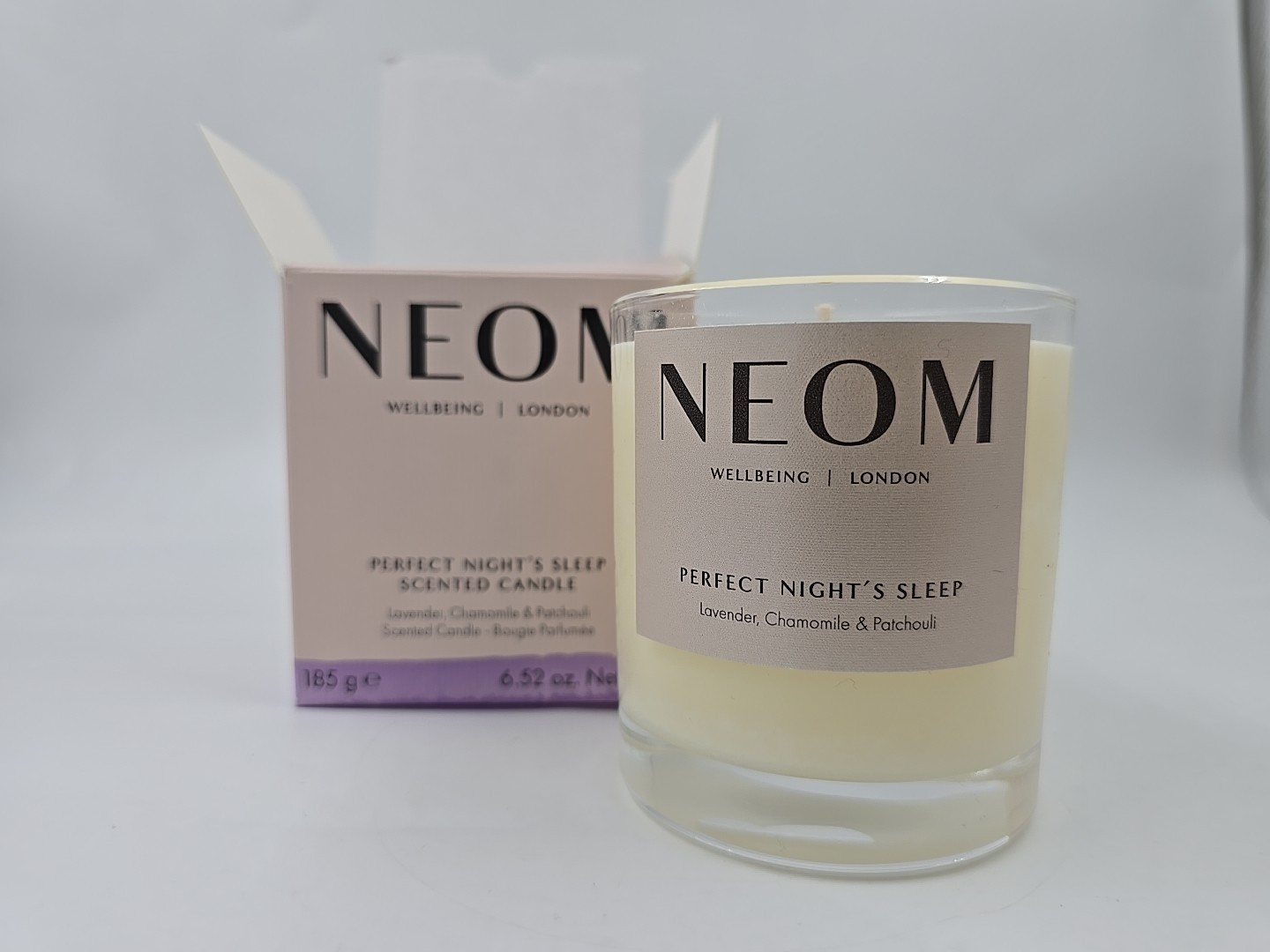 NEOM Perfect Night's Sleep Scented Candle 185g Lavender, Sweet Basil & Jasmine