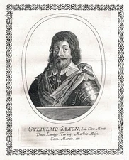 1645 - Wilhelm Of Sachsen-Weimar Thuringia Portrait Engraving