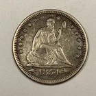 1854 Seated Liberty Quarter .25. With Arrows. Sharp Extra Fine..