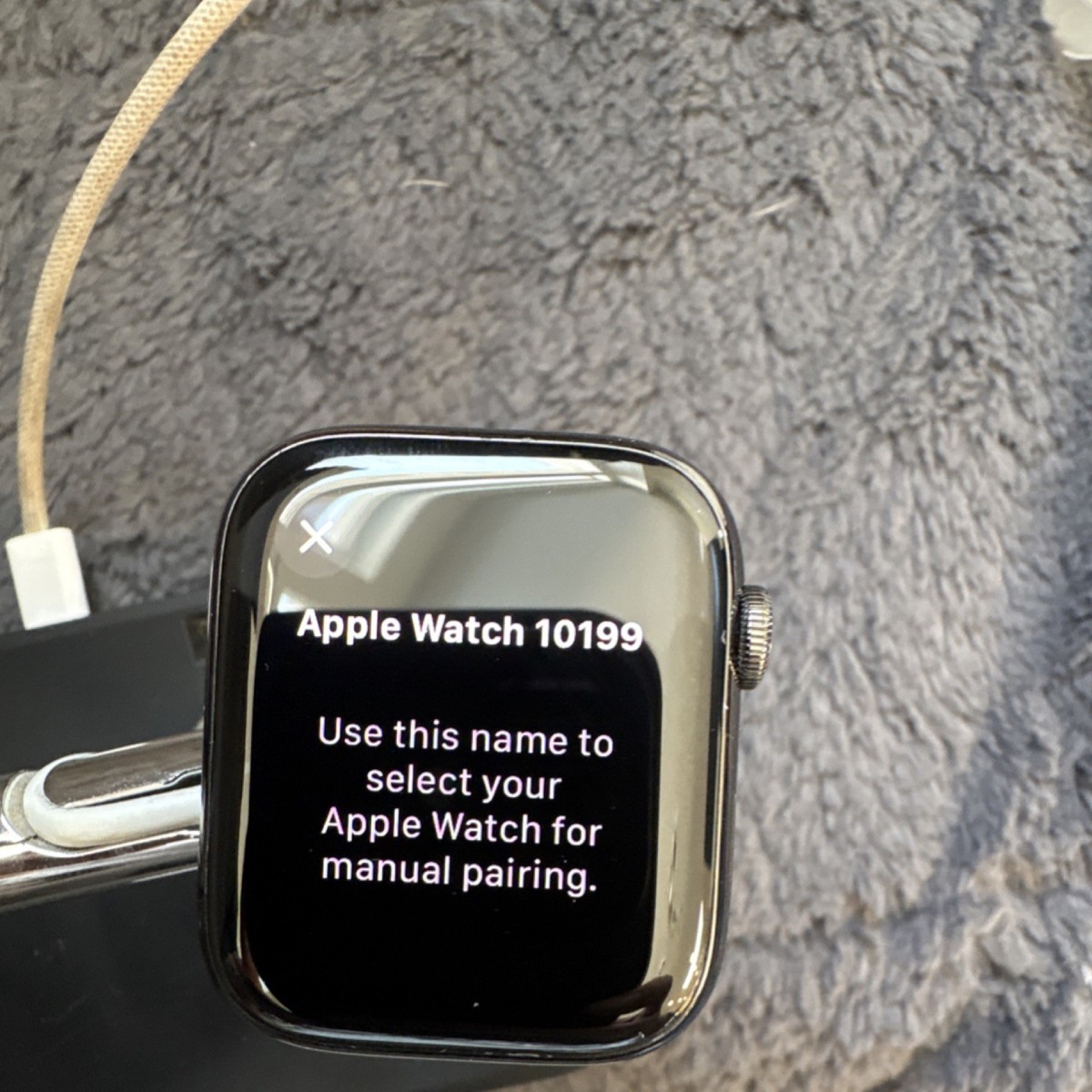 Apple Watch Series 7 45mm Stainless Steel Case with Black 