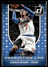 2014-15 Donruss Carmelo Anthony Production Line Press Proof Purple /199 HS