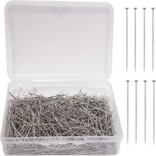 1000PCS Straight Pins, Sewing Pins for Crafts, Stainless Steel Stick Silver 