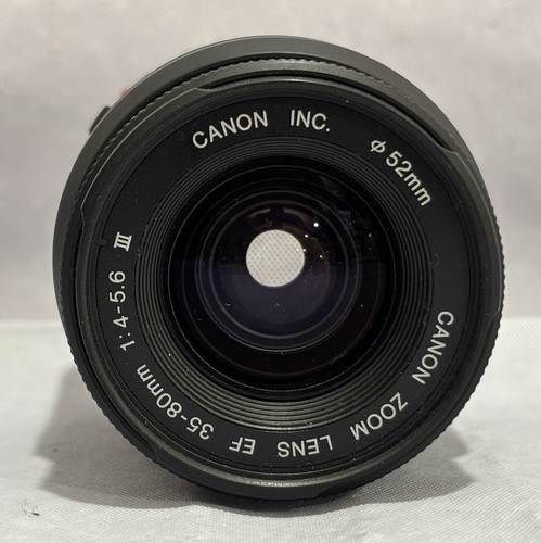 Canon 35-80mm Black F/4-5.6 III EF Mount Zoom Auto Focus Lens Covers - Picture 7 of 7