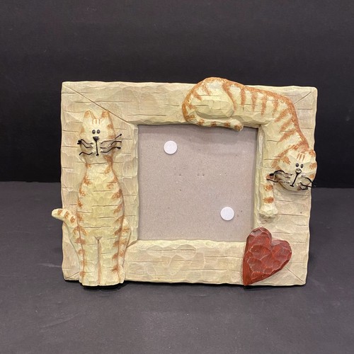 Connoisseur 4x4 Kitty Cat Lover Photo Picture Frame 3D Ornate Gift Orange Tabby