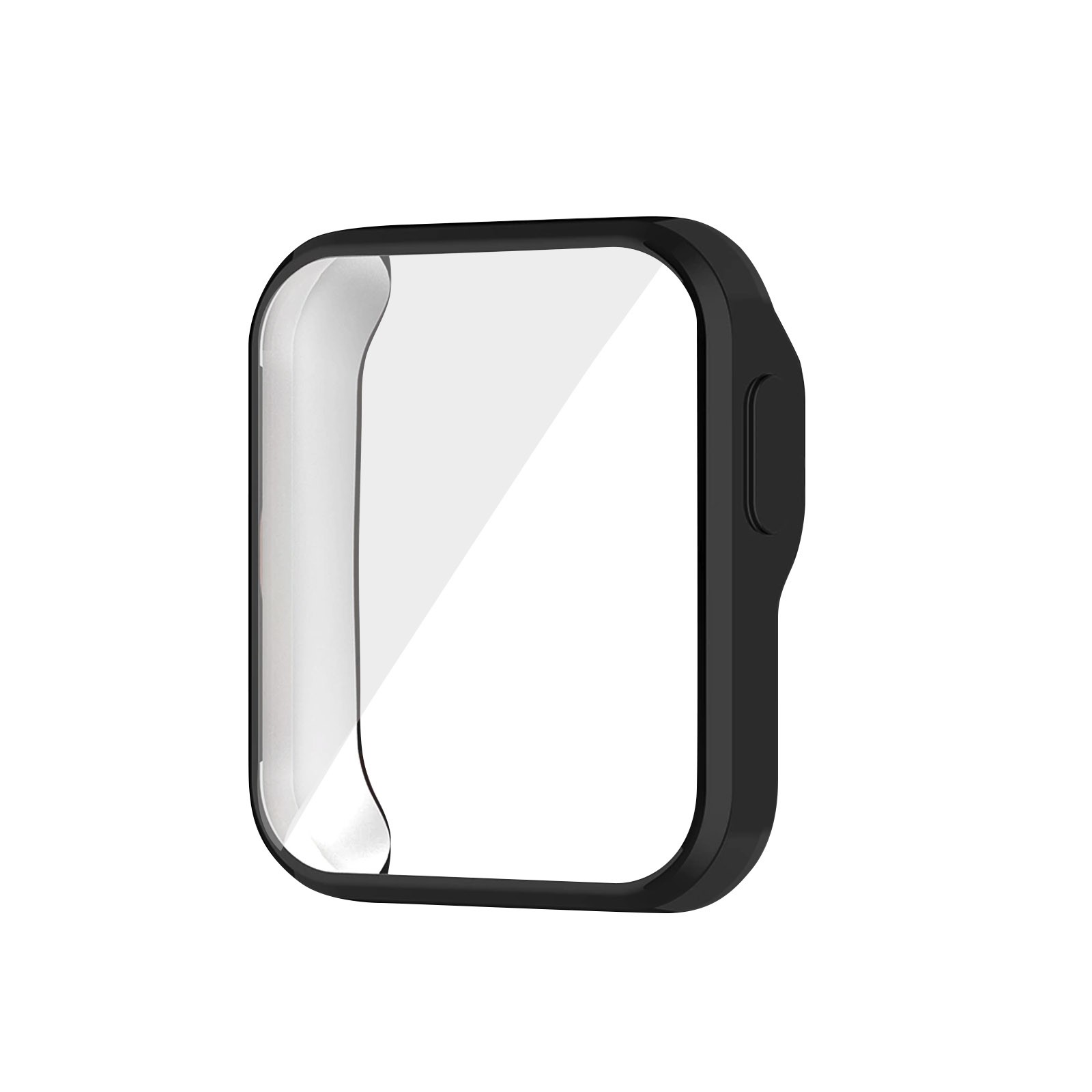Coque Xiaomi Redmi Watch en silicone noir avec protection d'écran intégrée