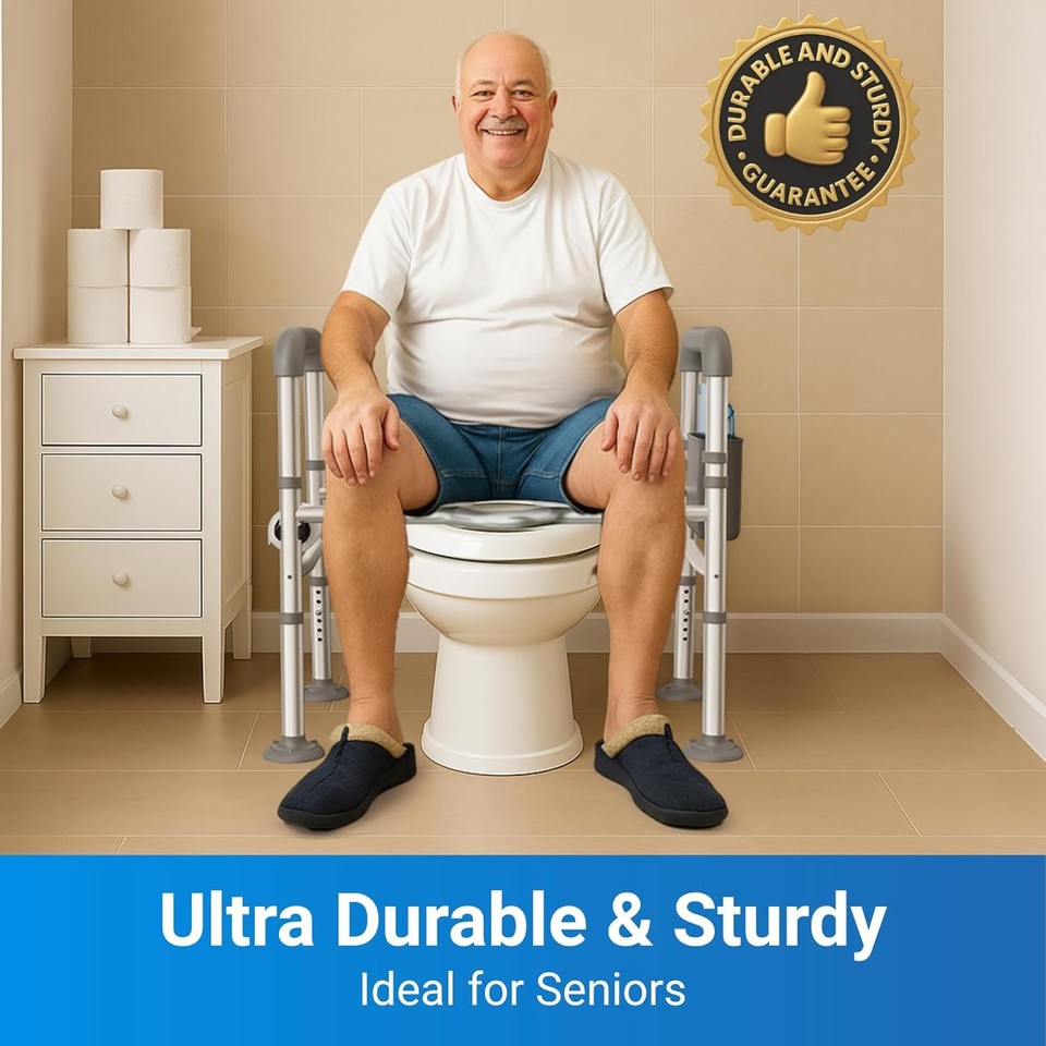 Sliq Toilet Seat Risers for Seniors, Raised Handicap with... | eBay