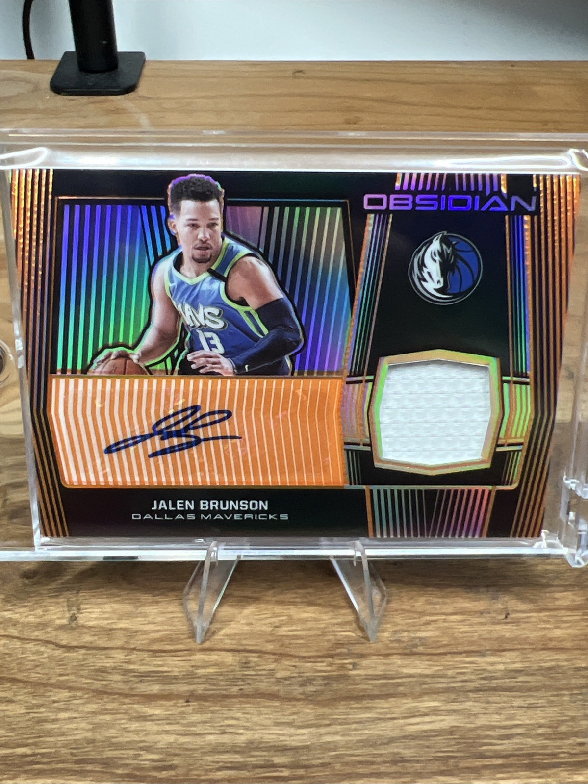 Jalen Brunson - Obsidian - 2019-2020 ROOKIE GAME WORN PATCH AUTO /50 Mavs Knicks