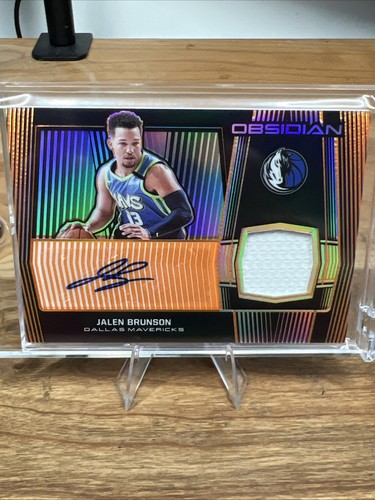 Jalen Brunson - Obsidian - 2019-2020 ROOKIE GAME WORN PATCH AUTO /50 Mavs Knicks