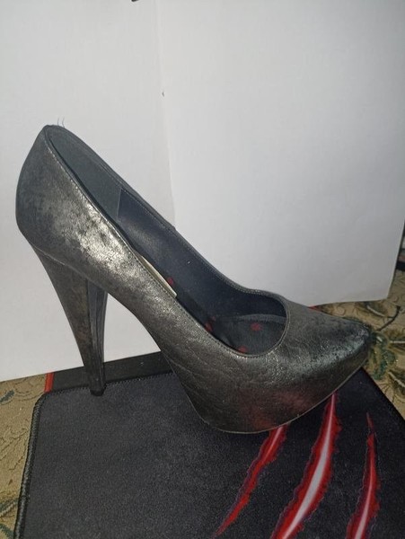 Women Kenzo Heels Grey Leather 37.5