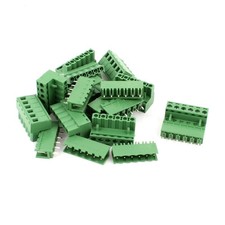 10PCS Green 6-Pin 5.08mm Pitch Male Female PCB Screw Terminal Block, Screw Te...
