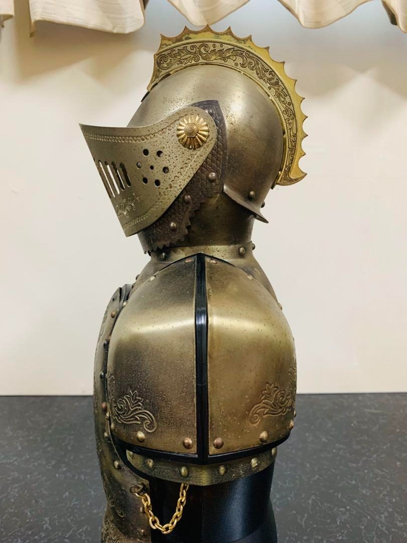 Vintage Nikka Whisky Knight Armor Decanter Set Gold Case 6 Shot