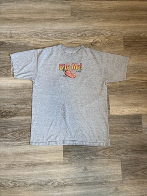 Vintage Bite Me T Shirt Men s Size Large Gray Funny T Shirt Travel Adult