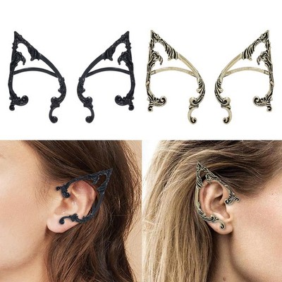 Retro Elfe Clip-On Ear Cuff Punk Unikat alt Vintage Kostüm für Party