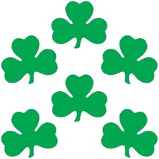 Pkgd Printed Shamrock Cutouts of Size 12" for St.Patrick's Day - Beistle