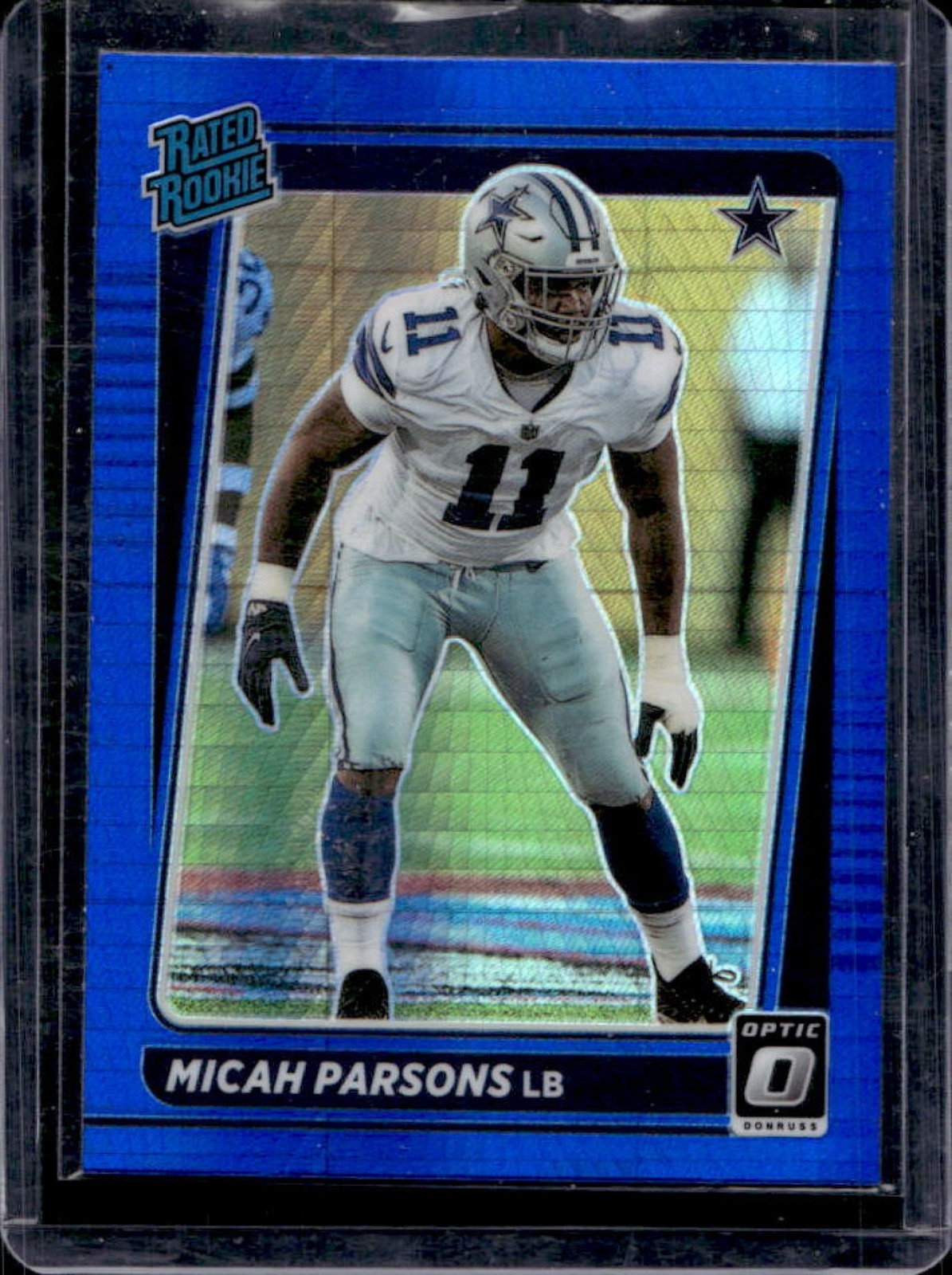 2021 Donruss Optic Micah Parsons Blue Hyper Rated Rookie #245 Cowboys