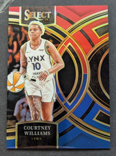 Courtney Williams Red and Blue Premier 2024 Panini Select Lynx 113/399