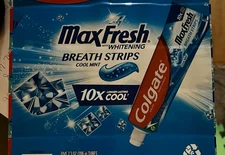 Colgate Max Fresh Whitening Toothpaste with Breath Strips, 7.3oz Tube