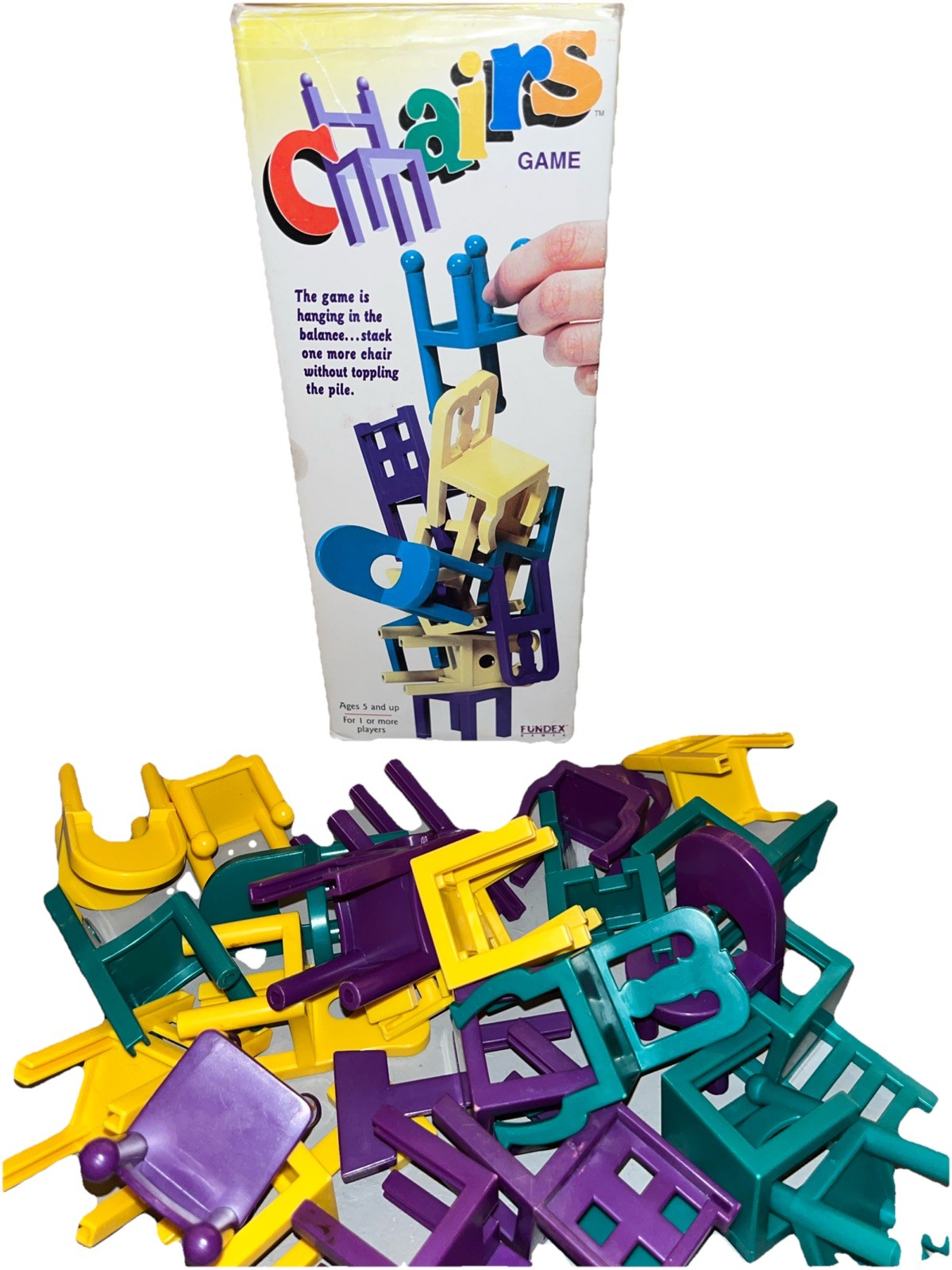 S Game Stacking Chair Vintage 1999 Fundex Games Aged 5+ **