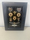 Cadillac GM 1902-2000 Car Badge Emblem Hat Lapel Pins Set Of 10 Framed Display