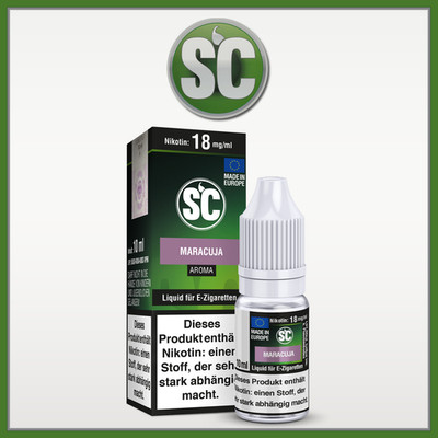 SC E-Zigaretten Liquid - Maracuja - 0, 3, 6, 12 oder 18 mg/ml
