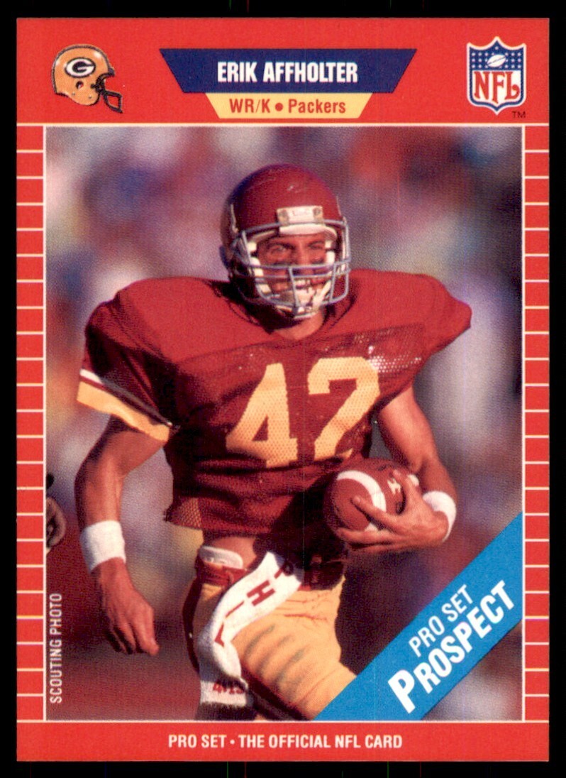 1989 Pro Set. Erik Affholter Football Cards #522