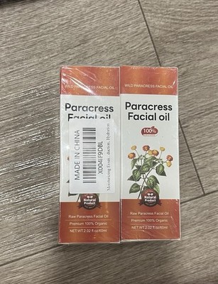 Paracress Facial Oil  100% Organic Anti-Aging For Fine Lines- 2 oz Each X2 12/27