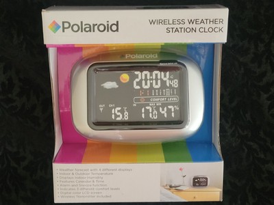 NEW Polaroid Wireless Weather Station Clock