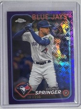 2024 Topps Chrome Logofractor Purple George Springer #/250 Blue Jays 