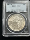 1881 S Silver Morgan Dollar in Choice PCGS MS63 Condition ++MINT++