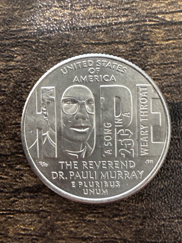 2024P Rare ERROR Reverend Dr. Pauli Murray Quarter reads “In COD We Trust” - Image 4 of 4