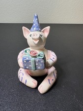 WHIMSICLAY HANDMADE ANNACO CREATIONS BY AMY LACOMBE Gift Pig 2001