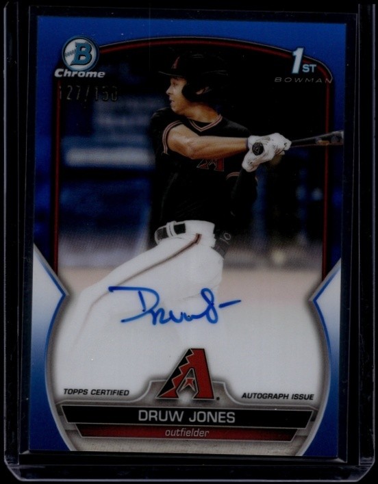 2023 Bowman Baseball Druw Jones #CPA-DJ Chrome Prospect Auto Blue Refractor /150