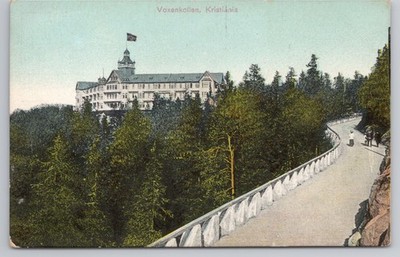 Voksenkollen Kristiania Oslo Sanatorium Hotel Panoramablick Postkarte Mittet