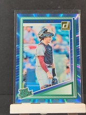 2025 Donruss Baseball Malcolm Moore Prospect Carolina Blue Laser Rangers   BIN