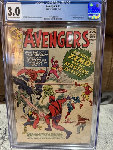 The Avengers #6 (Marvel Comics July 1964) CGC 3.0
