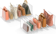 Bag  Purse Organizer for Closet: 4 Sets Adjustable Clear Handbag Storage Shelf