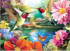 500 Pieces Puzzles for Adults Puzzle Hummingbird Flower Jigsaw 500...
