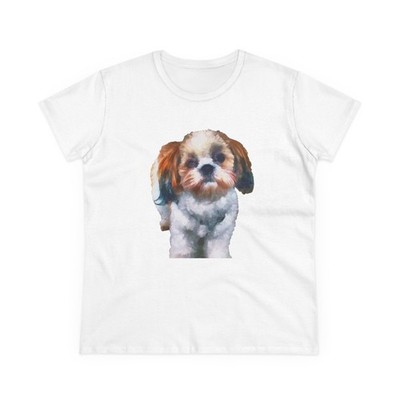Shih-Tzu Love Women's Midweight Cotton Tee