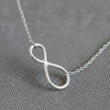 Infinity Necklace Minimal Dainty Pendant Chain Love Symbol Gift Women Jewelry