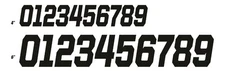 Dcor Race Series Individual Numbers 4in. - No.1 - Black Motorcycle ATV/UTV