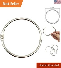 Organize with Style: 15 Pack of 2-Inch Silver Binder Rings for Home Office