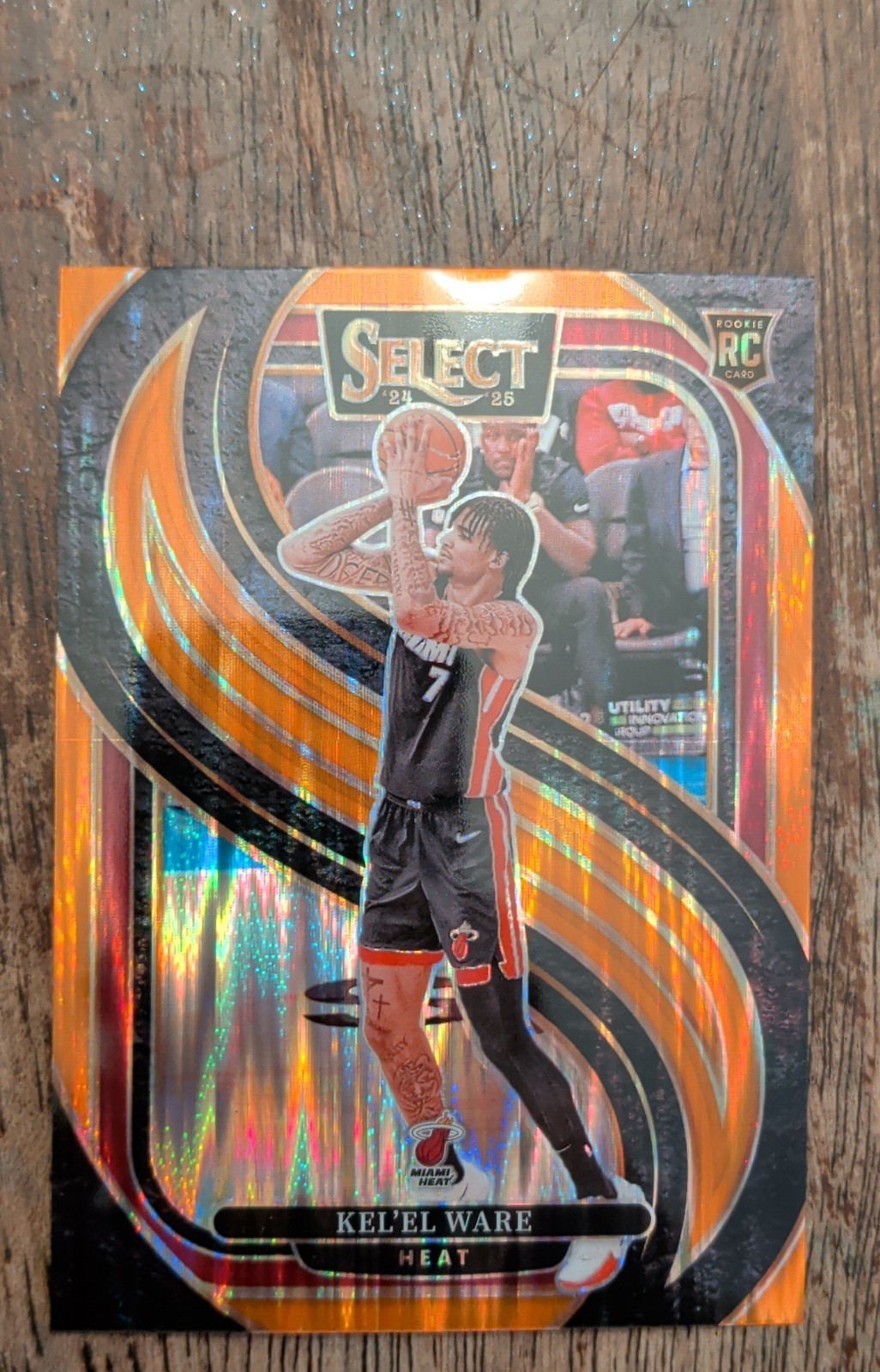 2024-25 Panini Select - Premier Level Kel'el Ware #191 Orange Flash Prizm (RC)