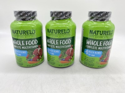 NATURELO Whole Food Multivitamin for Men - 3pk. - 120 Vegetarian Capsules Each
