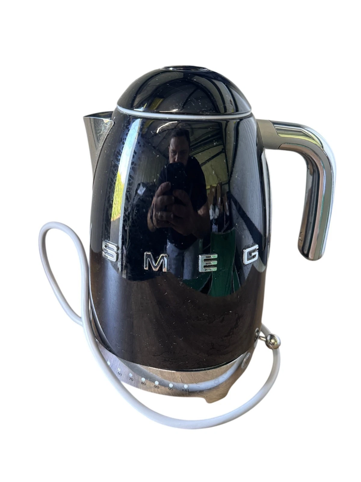 SMEG KLF04BLUK 50s Retro Var Temp Kettle Black 1.7L 7 Settings Boxed