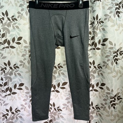 Nike Pro Compression Men s Tights Medium Gray Dri-Fit Workout Gym Large Athletic
