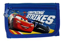 Disney Car Lightning Strikes Authentic Licensed Children Trifold Wallet Blue 