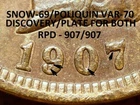 1907 Indian Head Cent - AU+++ SNOW-69 AND POLIQUIN DISCOVERY/PLATES,RPD (J473)