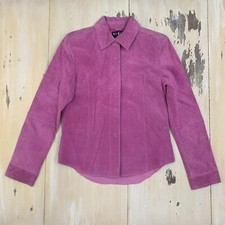 Mixit - Nwt Hot Pink Washable Suede Snap Shirt Jacket, Womens 4 - New!
